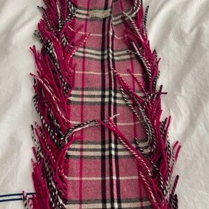 Burberry Pink Plaid Scarf